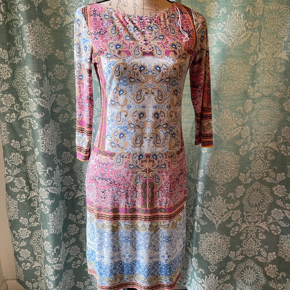 NWT! London Times Women's Petite Paisley D…